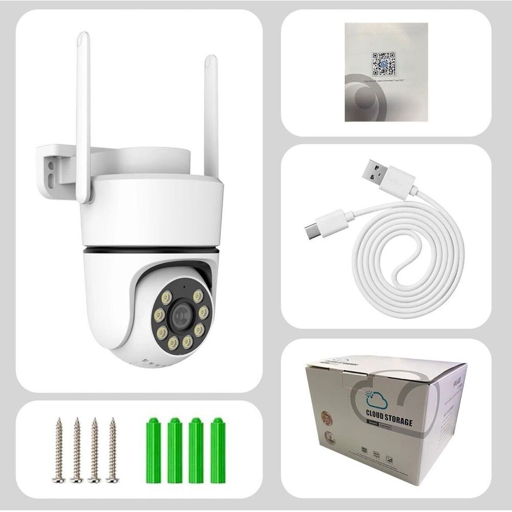 Oculview 4G Lte Pan Tilt Security Camera‎ Wired Power 24/7 Recording protection